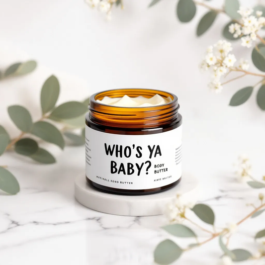 Who's Ya Baby? Powder Scented Whipped Body Butter--Hydrating Skincare for Dry & Sensitive Skin